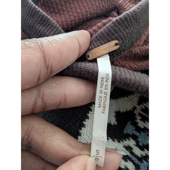 Free People Cropped Patchwork Cardigan Size S - Picture 3 of 15